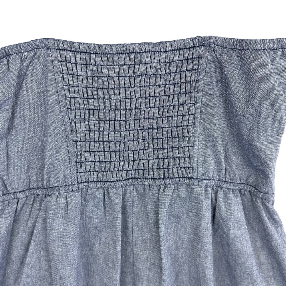 Francesca's Collections Denim Chambray Embroidered Floral size small - Picture 4 of 11